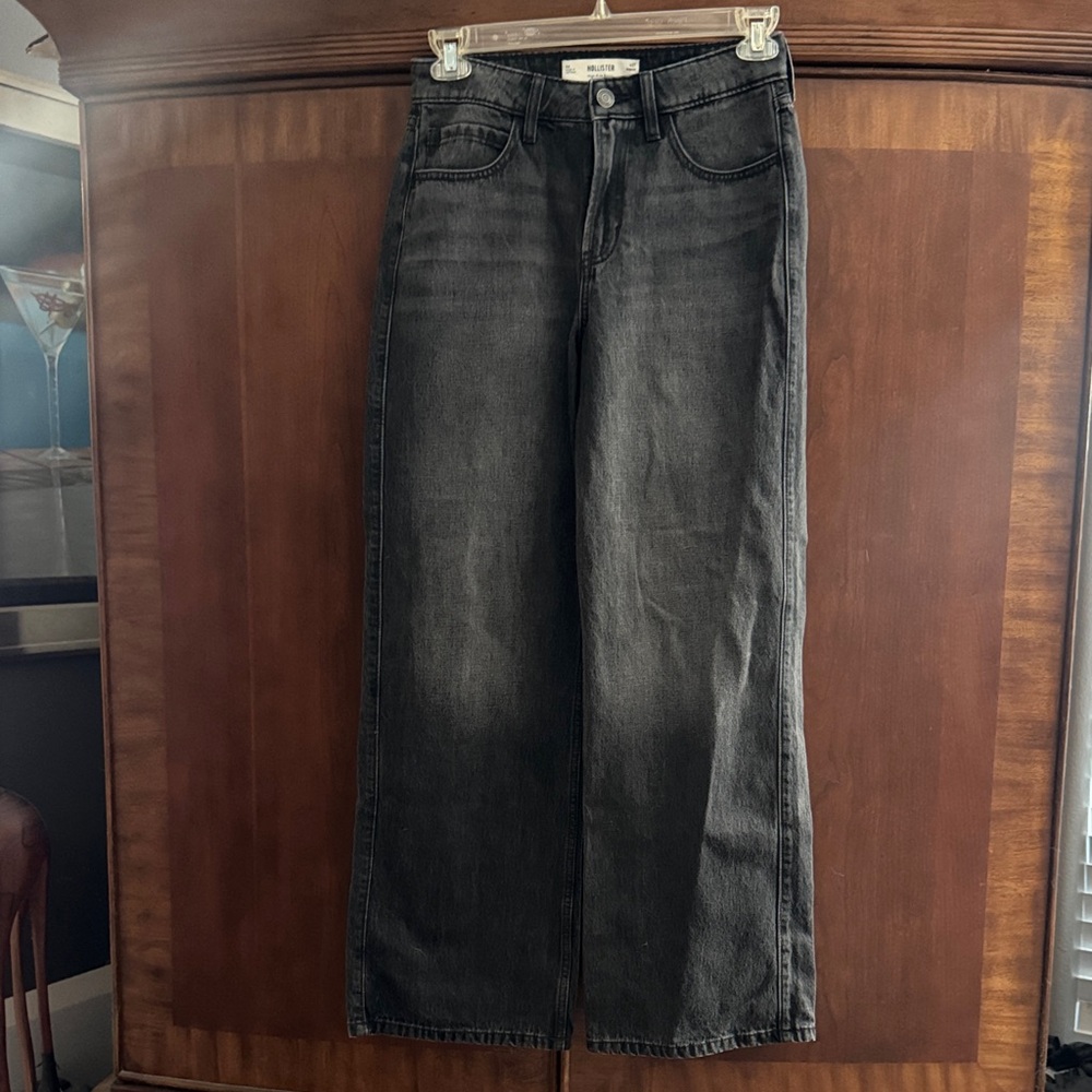 Holster High Rise Baggy Black Washed Jeans